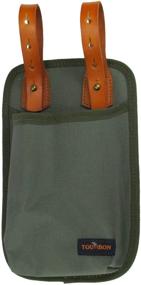 img 4 attached to 🚲 TOURBON Canvas & Leather Bicycle U-Lock Tote: Stylish Bike Lock Holster Bag