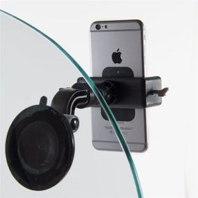 img 2 attached to Livestream Gear - Glass Suction Mount for Phone, Ideal for live streaming, Facebook Live, YouTube vlogging, and photography. Perfect for glass or mirror surfaces. Suitable for WODs, home fitness streams, and gym workouts. (Large Phone Holder)