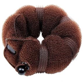 img 4 attached to 🌹 Goldrose Beauty Buns: 2-Piece Magic Hair Styling Set for Chignon Buns - Middle & Large Size (Brown)