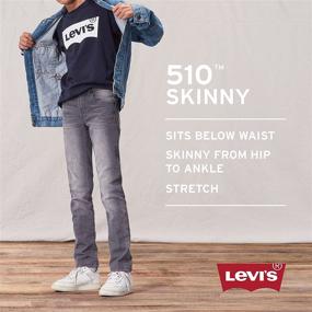 img 2 attached to 👖 Levi's Little Skinny Performance Calabasas Boys' Jeans