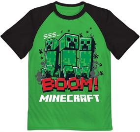 img 3 attached to 👕 Minecraft Creeper T-Shirt Bundle Set for Boys - 4-Pack Shirts Set