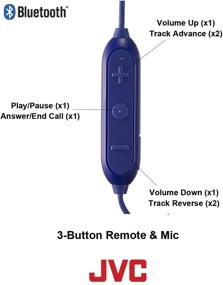 img 2 attached to 🎧 JVC HAEN10BTA Gumy Sport Wireless Earbud Nozzle - Blue, Sweatproof Bluetooth Earbuds