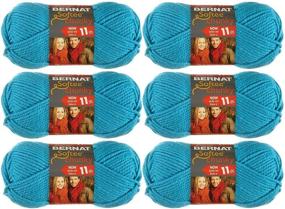 img 1 attached to 🔵 Bernat Softee Chunky Yarn (6-Pack) Ultra Blue - Superb Quality and Vibrant Color