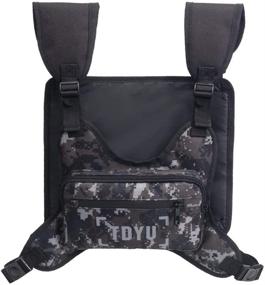 img 4 attached to 👜 TDYU Camo Chest Rig Bag Pack: Stylish and Versatile Fashion Fanny Packs for Men and Women - Ideal for Night Running, Exercise, Hiking, and Cycling