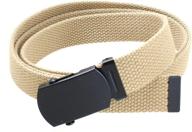 👔 stylish canvas black buckle solid color boys' accessories: adding charm and versatility to your wardrobe logo