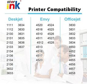 img 3 attached to 🖨️ Картриджи Starink переработанные для HP 63XL Черный - совместимы с DeskJet 1112, 2132, 2130, 3630, 3632, Envy 4520, 4512, 4510, OfficeJet 3830, 5200, 5222, 5255, 5258, 4650, 4652, 4655 Принтеры - 2 штуки в упаковке