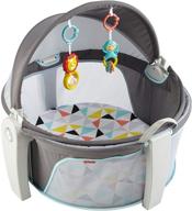 👶 fisher-price детская купол-переноска: компактная, портативная и стильная в сером/синем/желтом/белом цветах логотип