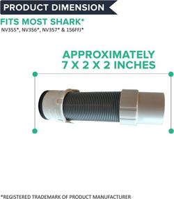 img 1 attached to 🦈 Shark Compatible Replacement Floor Nozzle Hose by Crucial Vacuum - Fits Shark Part #156FFJ & Models NV370, NV350, NV352, NV355, NV356, NV356E, NV357, NV370 Vacs (1 Pack)