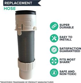 img 3 attached to 🦈 Shark Compatible Replacement Floor Nozzle Hose by Crucial Vacuum - Fits Shark Part #156FFJ & Models NV370, NV350, NV352, NV355, NV356, NV356E, NV357, NV370 Vacs (1 Pack)