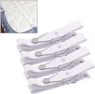 🛏️ improved bed sheet straps - adjustable elastic fitted bed sheet clips. non-slip bed sheet holder straps, keep bed sheets neat & smooth, minimizing wrinkles logo