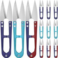 🧵 set of 12 small sewing scissors, 4.9 inch length, yarn thread cutter for embroidery, cross-stitch, diy crafts - clippers, trimmers, nippers for clothing and fabric logo