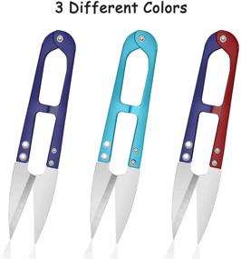 img 1 attached to 🧵 Set of 12 Small Sewing Scissors, 4.9 Inch Length, Yarn Thread Cutter for Embroidery, Cross-Stitch, DIY Crafts - Clippers, Trimmers, Nippers for Clothing and Fabric