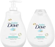 👶 dermatologist-tested baby dove sensitive moisture bundle: tip to toe wash and lotion, 13 ounce each logo