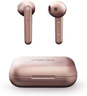 🎧 беспроводные наушники urbanista stockholm true wireless - rose gold: 14 часов воспроизведения, bluetooth 5.0, сенсорные кнопки, двойной микрофон, совместимы с android и ios. логотип