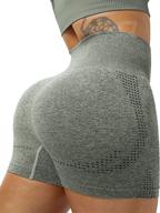 🩳 ultimate women's seamless yoga shorts: high waist tummy control, push up, & compression hot pants for running logo