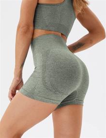 img 3 attached to 🩳 Ultimate Women's Seamless Yoga Shorts: High Waist Tummy Control, Push Up, & Compression Hot Pants for Running