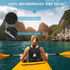 img 2 attached to 🎒 Top-quality 20L Generic Waterproof Dry Bag Backpack with Phone Case - Ideal for Kayaking, Beach, Rafting, Boating, Hiking, Camping, and Fishing