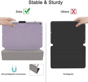 img 2 attached to 📱 Soke iPad Mini 5 Case 2019 with Pencil Holder, Premium Trifold Case for Apple iPad Mini 5th Gen- Violet