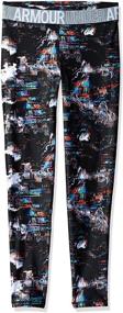 img 1 attached to Stylish and Functional: Under Armour Headgear Novelty Leggings for Girls' Clothing