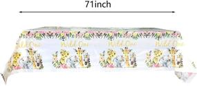 img 1 attached to 🎉 Fenghu 2 Pack Wild One Tablecloth - Ideal Wild One Birthday Party Supplies Décor for Girls – Wild One Party Table Cover (70.8" x 42.5")