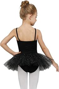 img 3 attached to Adorable MdnMd Ballerina Outfits: Ballet Tutu Leotard with Glitter Camisole Skirted Dress for Toddler Girls