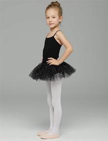 img 1 attached to Adorable MdnMd Ballerina Outfits: Ballet Tutu Leotard with Glitter Camisole Skirted Dress for Toddler Girls