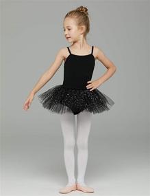 img 2 attached to Adorable MdnMd Ballerina Outfits: Ballet Tutu Leotard with Glitter Camisole Skirted Dress for Toddler Girls