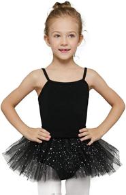 img 4 attached to Adorable MdnMd Ballerina Outfits: Ballet Tutu Leotard with Glitter Camisole Skirted Dress for Toddler Girls