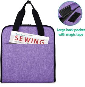 img 1 attached to YARWO Sewing Accessories Organizer Bag, Purple, Patented Design 🧵 - Ideal Storage Solution for Sewing Tools and Craft Supplies