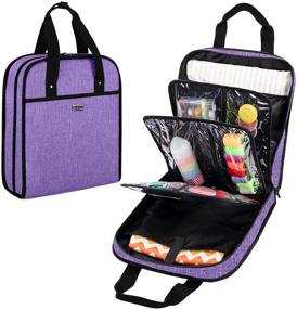 img 4 attached to YARWO Sewing Accessories Organizer Bag, Purple, Patented Design 🧵 - Ideal Storage Solution for Sewing Tools and Craft Supplies