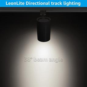 img 1 attached to 🔦 LEONLITE 17.5W Dimmable Track Light Head, Compatible with Single Circuit H Track, 1200lm, CRI90, 4000K Cool White, Pack of 4, Black - 5 Year Warranty