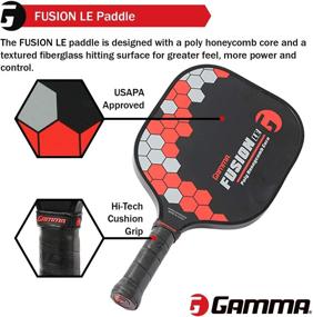 img 3 attached to Gamma Sports Pickleball Paddles: Fusion LE Pickleball Rackets - Textured Fiberglass Face - Men's and Women's Pickle Ball Racquets - Indoor and Outdoor Rackets: ~8 oz