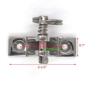 img 2 attached to ⚓ VTurboWay 4 Pack Bimini Top Deck Hinge with Pin and Ring - 316 Stainless Steel, Includes Free Installation Screws