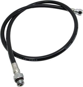 img 2 attached to 🤿 Scuba Choice 33-Inch Kevlar Fiber High Pressure Hose for SPG 1st Stage Gauge: Premium Black Performance
