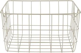 img 1 attached to 🧺 Spectrum Diversified Utility Basket: Sturdy Steel Wire Storage Solution with Curved Easy Grab Handles for Organizing Toys, Pet Supplies, Clothing, Pantry & More in Satin Nickel
