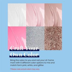 img 2 attached to Get Salon-Worthy Nails with Beetles French Tips Gel Nail Polish Kit - 6 Pack Nude 💅 Pink Glitter White Gel Polish Set - Soak Off, LED Lamp Required - Perfect DIY Home Manicure Kit