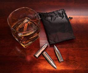 img 3 attached to 🥃 6 Extra Large Whiskey Bullet Stones with Realistic Revolver Base - Unique Christmas Stocking Stuffers for Men Dad, Birthday Boyfriend Him, Cool Gadgets for Husband Brother