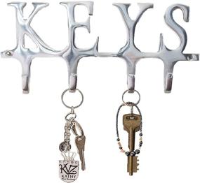 img 4 attached to Comfify Key Holder “Keys” – Premium Wall Mounted Key Holder with 4 Key Hooks – Elegant Cast Aluminum Design – Easy Installation with Screws and Anchors - Polished Finish (Keys AL-1507-20)