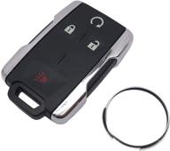 🔑 gmc sierra canyon & chevy chevrolet silverado colorado key fob case shell - m3n-32337100 keyless entry remote car key housing casing cover (silver) logo