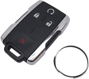 img 4 attached to 🔑 GMC Sierra Canyon & Chevy Chevrolet Silverado Colorado Key Fob Case Shell - M3N-32337100 Keyless Entry Remote Car Key Housing Casing Cover (Silver)