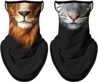 ntbokw bandana face gaiter mask with ear loops - optimized neck gaiter for men and women logo