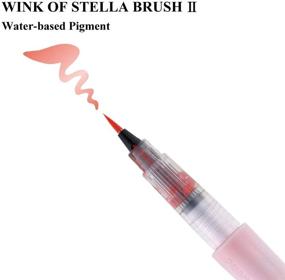 img 2 attached to Kuretake ZIG WINK OF STELLA BRUSH: White, Red, Green 3 Colors Set - Gritter Ink, Flexible Brush Tip, Archival Quality, No Mess. Perfect for Photos, Acid-Free, Lightfast, Odorless, Xylene Free, Made in Japan