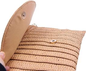 img 1 attached to 🌞 Chic and Stylish: Freie Liebe Women's Straw Clutch Purse, Your Perfect Summer Beach Companion