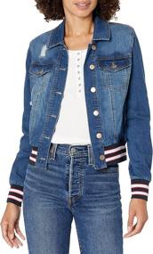 img 2 attached to 👗 Dollhouse Women's Size Dark Plus Denim Jacket: Chic Oversized Outerwear for Fashion-Forward Ladies