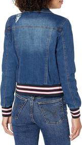 img 1 attached to 👗 Dollhouse Women's Size Dark Plus Denim Jacket: Chic Oversized Outerwear for Fashion-Forward Ladies
