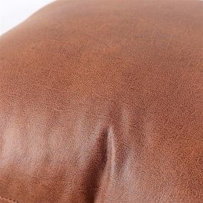 img 1 attached to QOPOYU Leather Decorative Luxurious Cushion
