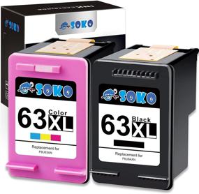 img 4 attached to 🖨️ SOKO Remanufactured Ink Cartridge: HP 63XL 63 XL Replacement for Officejet 3830 5222 5255 5258 4650 4655 Envy 4520 4512 4513 DeskJet 1112 3630 3634 3637 3639 Printer (1 Black 1 Tri-Color)
