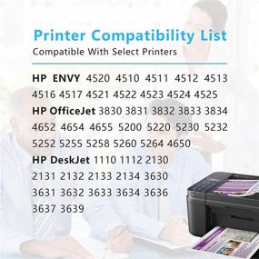 img 2 attached to 🖨️ SOKO Remanufactured Ink Cartridge: HP 63XL 63 XL Replacement for Officejet 3830 5222 5255 5258 4650 4655 Envy 4520 4512 4513 DeskJet 1112 3630 3634 3637 3639 Printer (1 Black 1 Tri-Color)