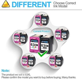 img 3 attached to 🖨️ SOKO Remanufactured Ink Cartridge: HP 63XL 63 XL Replacement for Officejet 3830 5222 5255 5258 4650 4655 Envy 4520 4512 4513 DeskJet 1112 3630 3634 3637 3639 Printer (1 Black 1 Tri-Color)