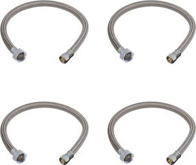 img 4 attached to 🚰 Reliable 4-Pack of PROCURU 16" Long Braided Stainless Steel Faucet Hose Connectors